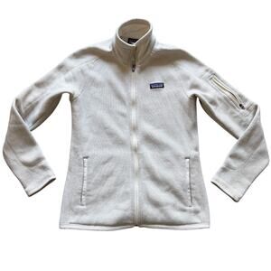 Patagonia Womens Better Sweater Jacket Fleece Full Zip White Size Small 25542